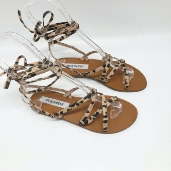STEVE MADDEN Carmen Strappy Ankle Wrap Sandal - Picture 2 of 7